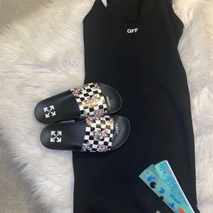 Authentic Off White Pool Slides